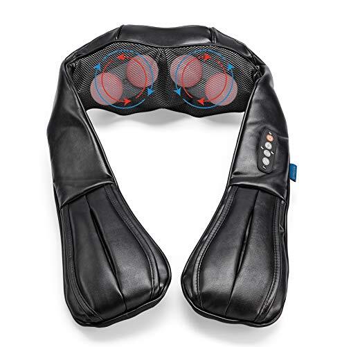 Invitalis Vitalymed Flexi - massageapparaat voor nek, schouders, rug, voeten en benen - Shiatsu nekmassageapparaat met infrarood warmtefunctie - TÜV & GS - , zwart