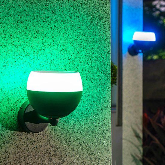 RexTech Slimme Solar Wandlamp Orion - RGBWW - Smart Life App - Zwart