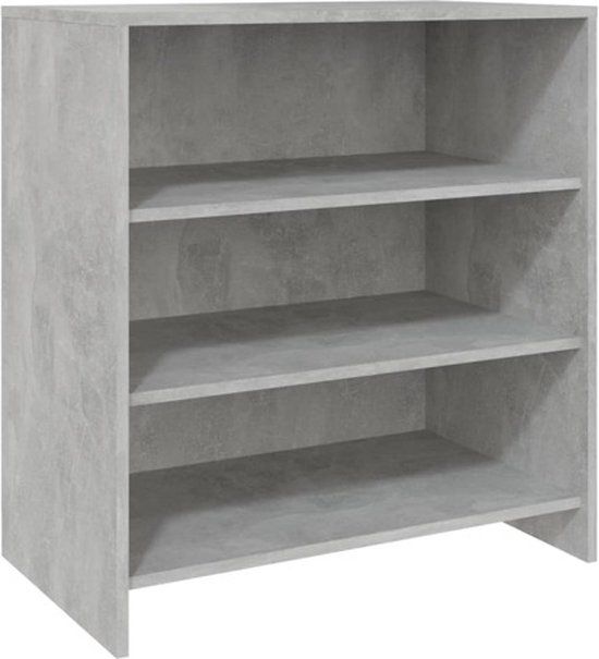 vidaXL Dressoir 70x40,5x75 cm bewerkt hout betongrijs