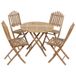 Prolenta Maison Exclusive - Ensemble de salle à manger de jardin 5 pièces avec coussins, pliable, en bambou