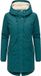 Ragwear Dames korte jas Oceaangroen