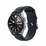 By Qubix Qubix Classic leren bandje - Donkerblauw - geschikt voor Huawei Watch GT 6 / GT 7 / GT 6 pro / GT 7 pro - 46mm