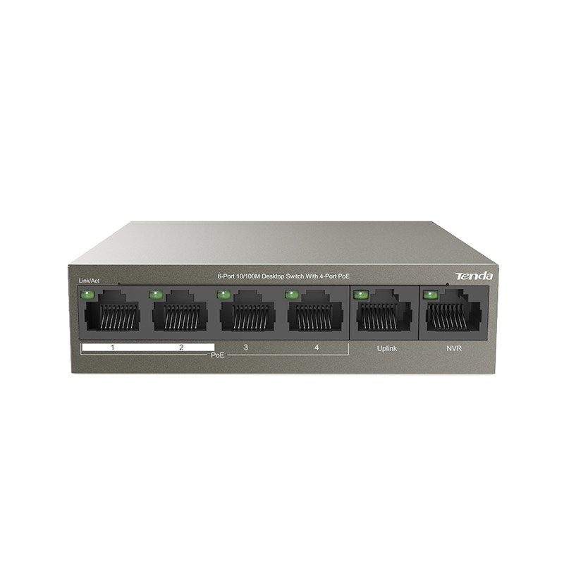 Tenda TEF1106P-4-63W - 6-Port Fast Ethernet PoE+ Switch - 63W
