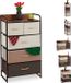 Merkloos Relaxdays Ladekast - 5 lades - stalen frame - 100 x 58 x 31,5 cm - bruin