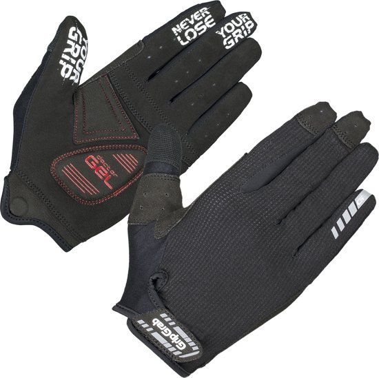 GripGrab SuperGel XC Padded Lange Vinger Zomer MTB Gravel Fietshandschoenen - Zwart - XL
