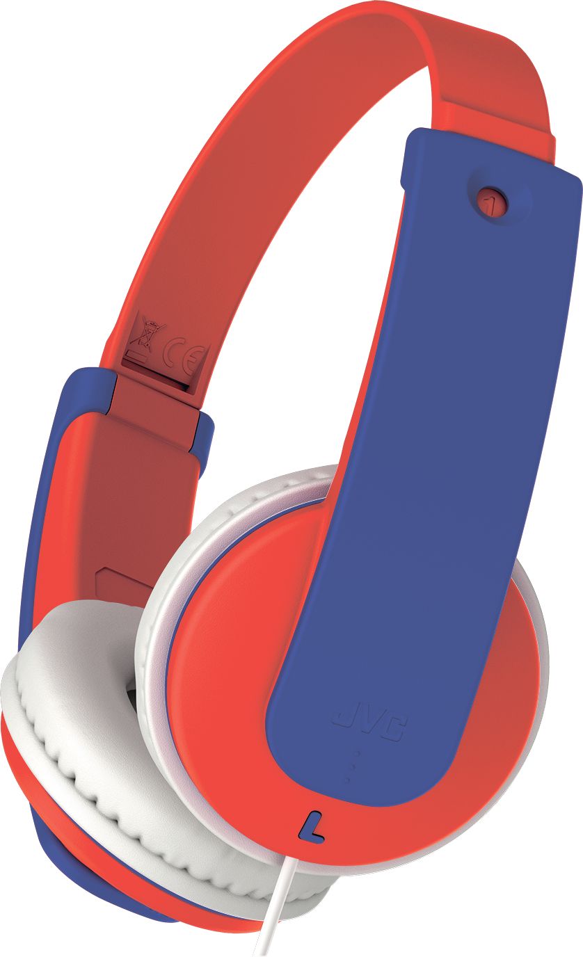 JVC HA-KD7 On-ear Kids Headset - Wired - Music - Blue/Red