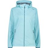 CMP dames regenjas met vaste capuchon-33x7496, Aqua (blauw), D42