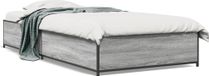 Maison Exclusive - Cadre de lit gris Sonoma 100x200 cm Matériau dérivé du bois et métal
