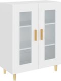 vidaXL Dressoir, wit, 69,5 x 34 x 90 cm, houtvezel