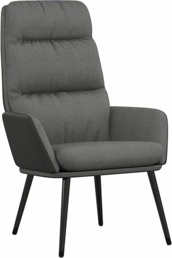 vidaXL Relaxstoel Stof Lichtgrijs