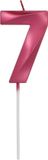Folat Kaars Glamour Cijfer 7 Roze Metallic