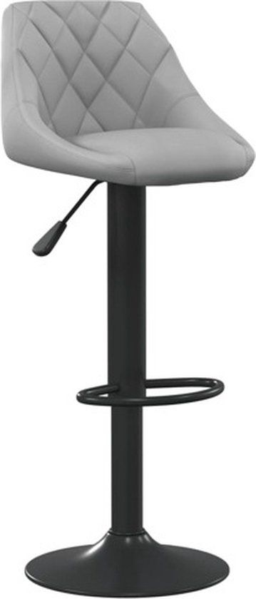 vidaXL Barkruk fluweel lichtgrijs