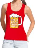 Bellatio Decorations Het is rood en heeft dorst tanktop / mouwloos shirt rood dames L