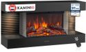KAMINIO Elektrische haard LIZ - Elektrische wandhaard met verwarming, 3D-vlameffect, LED-sfeerverlichting, afstandsbediening - Zwart