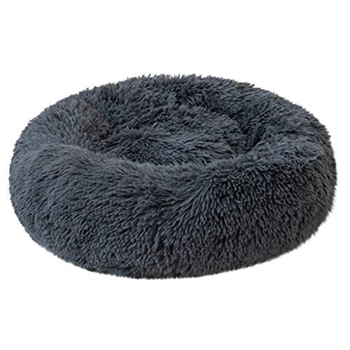 YABAISHI kussen voor dieren, chenil, mat, warm, rond, van pluche, voor honden, katten, slaapbed, huisdieren, L 50x20cm, F