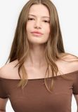 Superdry Bardot Off-Shoulder Top Dames Chestnut Brown