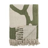 Bloomingville Dalmine plaid 160 x 130 cm Katoen, Polyester, Viscose Groen