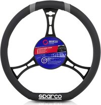 Sparco Stuurhoes Flat Bottom Uni Kunstleer Zwart/grijs 36 Cm