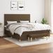 Maison Exclusive - Lit boxspring avec matelas, brun foncé, 160x200 cm, rembourré