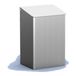 MediQo-line Poubelle fermée 15 litres Inox pour montage mural - 8717775685623