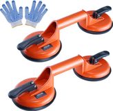 VEVOR Zuignap Gemaakt Van Nbr Glasheffer φ119mm VacuüMheffer Draagvermogen 85-150kg Glazen Zuignap Bedrijfstemperatuur -20-60℃ Platenheffer VacuüMzuignap met Ergonomische Aluminium Handgreep.Zuignaplifter