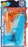 Happy People Waterpistool set - 2x - klein model - 11 en 17 cm - blauw/oranje