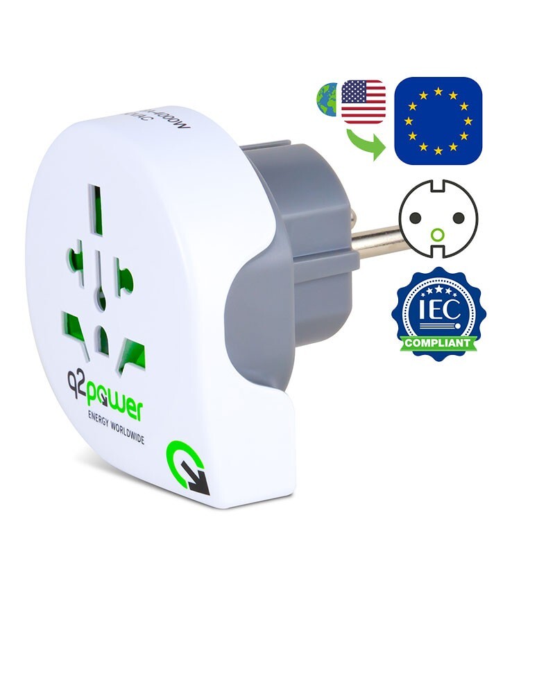 Q2 POWER Reis adapter - World to Europe