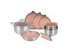 Rose Ensemble d'ustensiles de cuisine en acier inoxydable 10 pièces