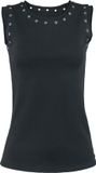 Gothicana by EMP Gothicana Zwarte top met gat klinknagels - Dames - XL