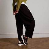 Manfield Dames Bruine leren sneakers met metallic details - Maat 38