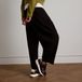 Manfield Dames Bruine leren sneakers met metallic details - Maat 38