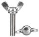 Merkloos Solidchoice - Set van 10 RVS Vleugelmoeren - Zilver