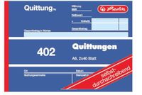 Herlitz Kwitantieblok 402, zelfkopiërend, A6 liggend, 2 x 40 vellen, kwitantie 402