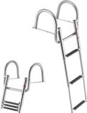 Latios Échelle de bain rétractable - Échelle télescopique à 3 marches Inox 304