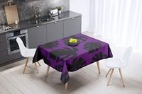 Bonamaison Tafelkleed, Anti-Mold, Sneldrogend, Waterdicht, 100% Polyester Tafellaken, Paars, zwart, 140 x 140 Cm