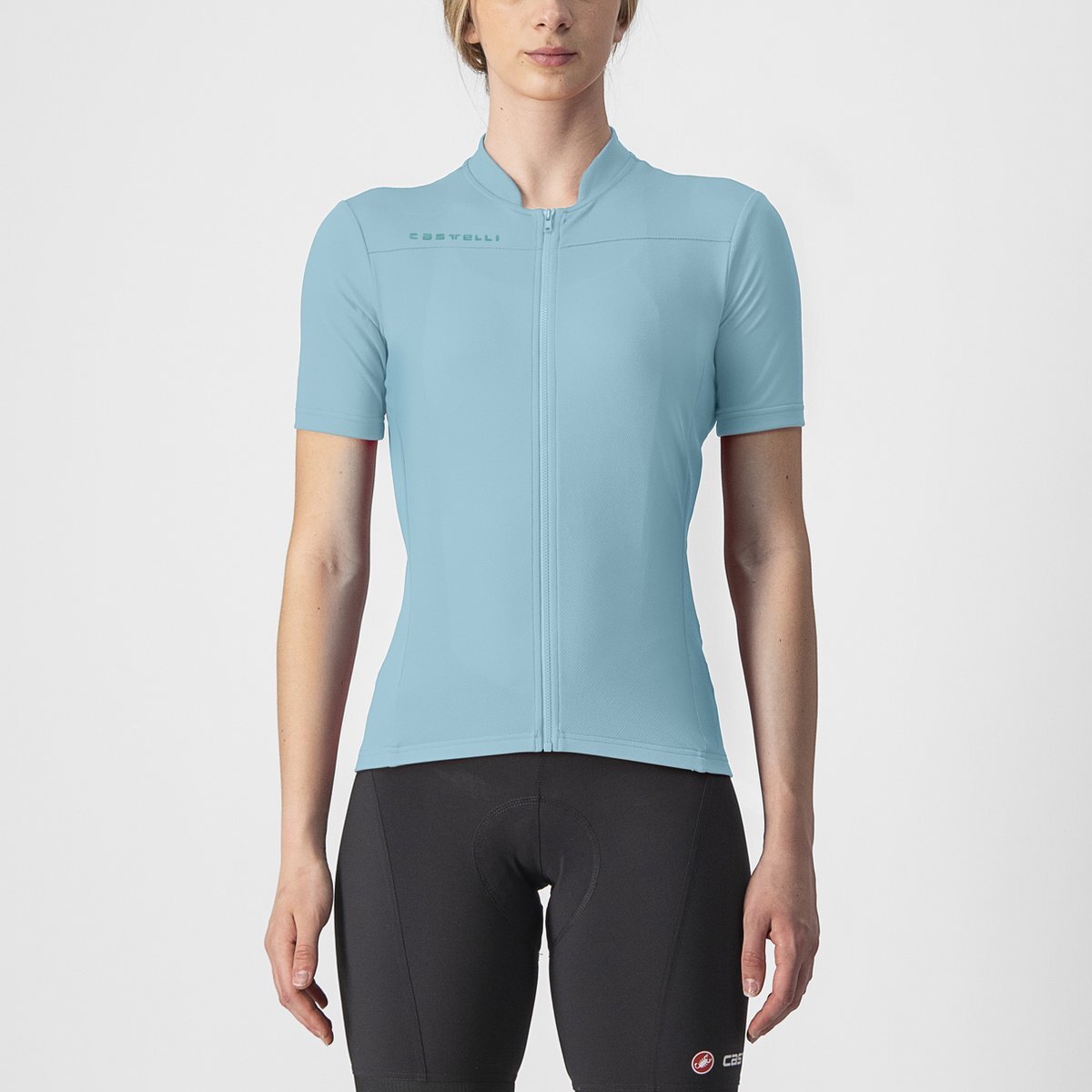 Castelli Fietsshirt Korte Mouwen Dames Turquoise - ANIMA 3 JERSEY LIGHT ACQUA ARUBA BLUE-M