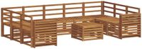 vidaXL Acacia Hout Buiten Bankenset 9 Zitplekken Naturel