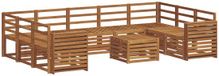 vidaXL Acacia Wood Outdoor Sofa Set 9 Seats Natural