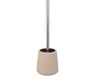 5Five Toilet/wc-borstel in houder - polyresin/metaal - beige - 40 cm