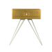 Arti & Mestieri Tafel, transparant goud en wit marmer, 70 x 35 x 80 h