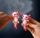 LeHa Design Padel 24x7 Magnetische Axolotl Sleutelhanger - Set van 2 Roze