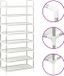vidaXL Schoenenrek met 8 schappen metaal en nonwoven stof zilverkleur
