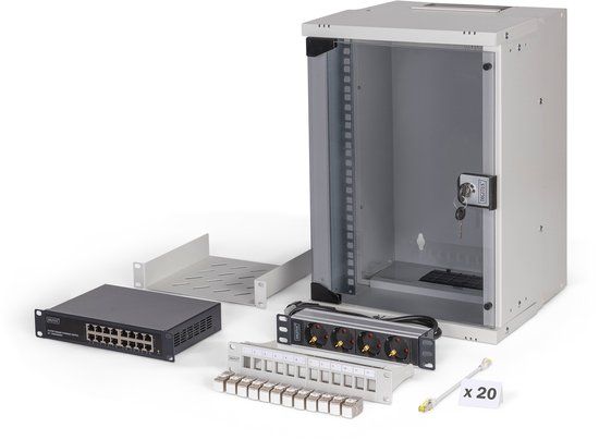 Digitus DN-49102-SET rack 9U Wandrek Grijs