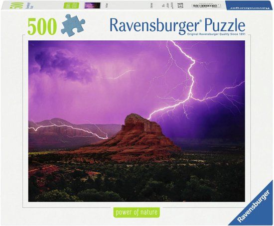 Ravensburger legpuzzel Pinke Gewitterstimmung 500 stukjes landschap
