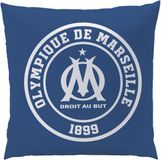 Olympique Marseille Coussin décoratif Supporters - 40 x 40 cm - Double face - Polyester