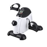 Uten Mini hometrainer, fitnessapparaat met instelbare weerstand met antislipmat, mini-fiets-arm en beentrainer voor thuis en kantoor, instelbaar