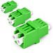 1aTTack.de 3x glasvezel RJ45 Style -connectoren OS1 / OS2 (APC) LC duplex female naar LC duplex female singlemode groen