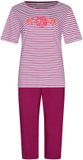 Pastunette - Pyjama - Paradise Pink - Bio Katoen - Wit/Donkerroze - Maat 46