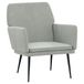VidaXL Fauteuil Fluweel Lichtgrijs 62x79x79 cm
