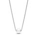 Pandora ketting Zilver met witte parel en zirconia Zoetwaterparel Zilver Ketting Dames 393167C01-45